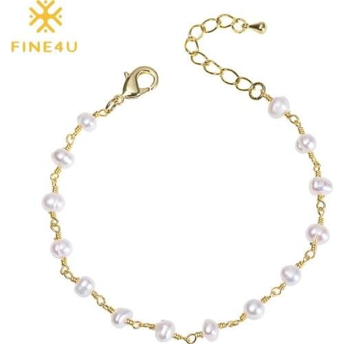 Белые браслеты FINE4U China At AliExpress