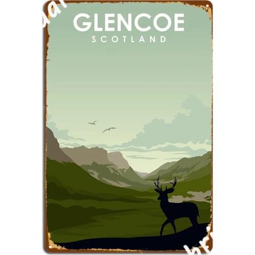 Glencoe Scotland Vintage Travel Poster Art Metal Sign Party Create Garage Decoration Pub Tin Sign Posters