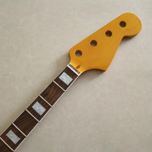 Bass Guitar Neck Maple 21 Fret Rosewood fingerboard Inlay 34inch JB Bass Yellow