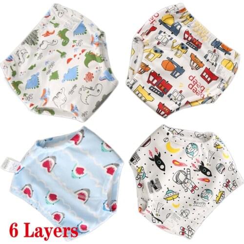 Cotton Toddler Training Pants Reusable Diapers for Newborn Cloth Nappies Toddler Potty Training Underwear for Boys and Girls