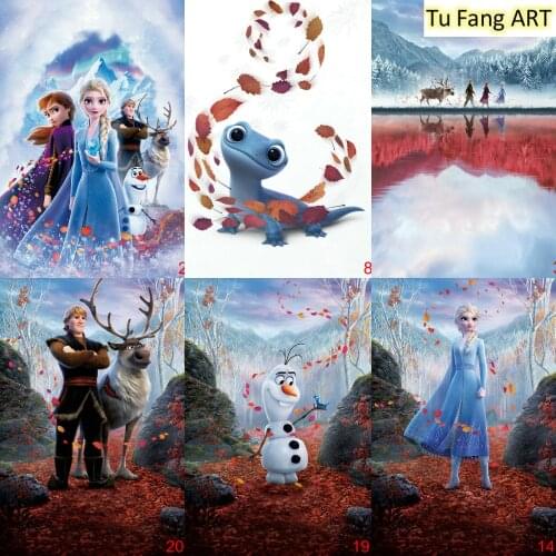 Disney Canvas Painting Frozen 2 Aisha Princess Wall Art Posters and Prints Pictures for Living Kids Nordic Home Decoration