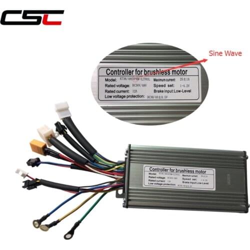 Sine Wave Ebike Controller 36V 48v 500W Electric Bike Brushless Controller 9 Mosfet KT Controller