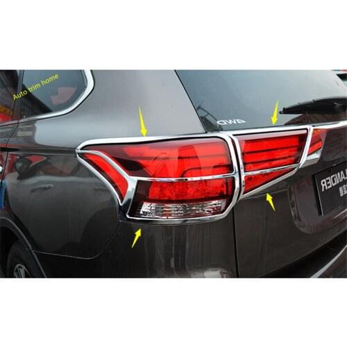 Lapetus Rear Tailgate Tail Lights Lamps Frame Cover Trim 4 Piece For Mitsubishi Outlander 2015 2016 2017 Auto Accessories