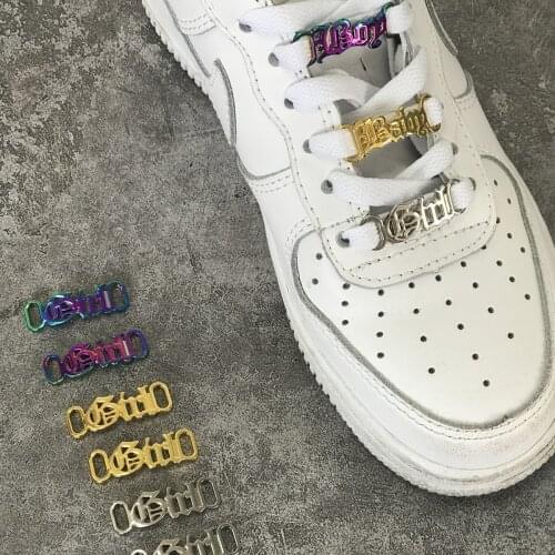 Baby Girl AF Shoelace Buckle Metal Shoelace Shoe Chamr Accessories Metal Shoelace Lock DIY Sports Shoe Kit Metal Shoelace Buckle