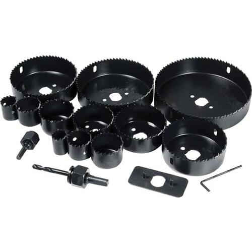 Hry 16 Piece Wood Junction Box Opening Punch Tool Set Kit