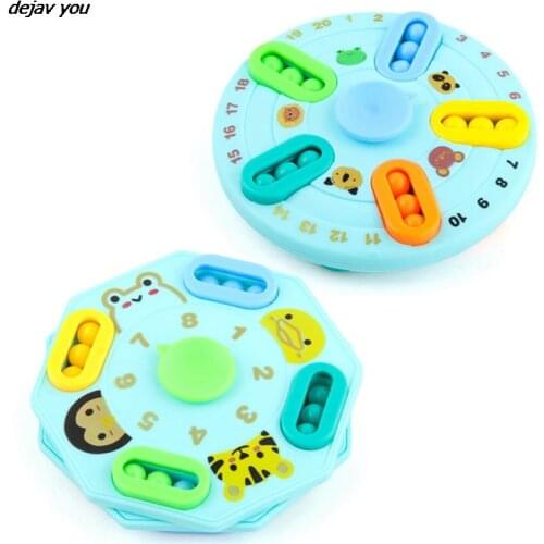 New Children Intellectual Finger Little Magic Bean Cube Rotating Stress Relief Fingertip Decompression Fingertip Gyro Gift