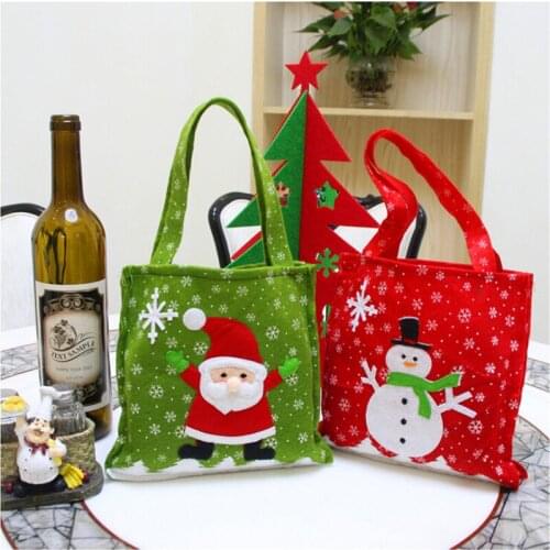 Navidad Decoraciones Santa Claus Gift Bags Merry Christmas Candy Bags Stocking Candy Holders decoration de santa claus de noel