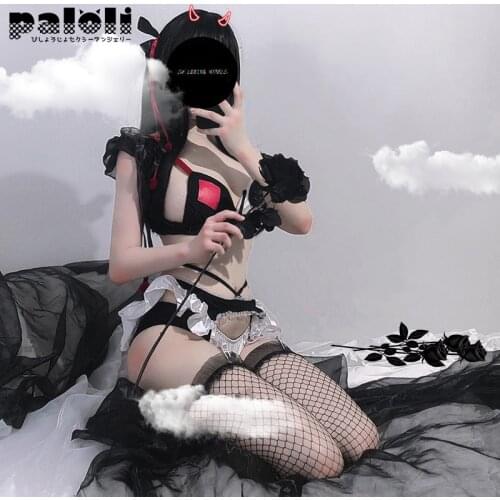 Paloli Sexy Japanese Sexy Lingerie Cosplay Card Girl Maid Clown Kawaii Temptation Three Point Style Backless Temptation Suit