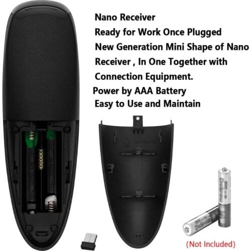 G10S Pro Voice Control Air Mouse with Gyro Sensing Remote Backlit for TV box PC BX0E