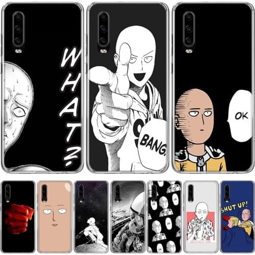 One Punch Man Anime Silicon Phone Case For Huawei P30 P20 P40 P10 Mate 30 20 10 Pro Lite P Smart Z Plus + Pattern Cover Coque