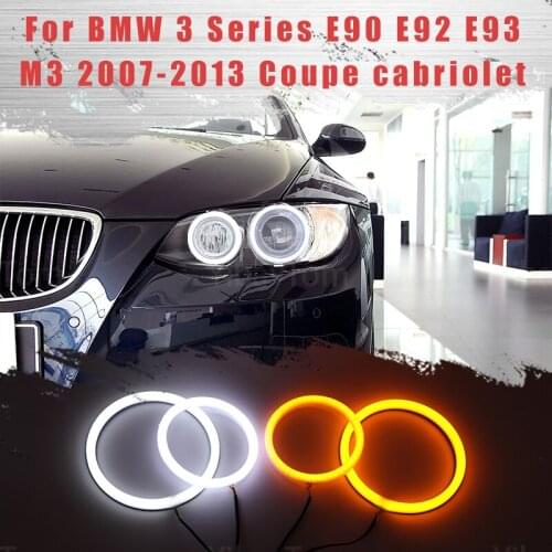 LED SMD Cotton Light Switchback Angel Eye Halo Ring DRL Kit for BMW 3 Series E90 E92 E93 M3 2007-2013 Coupe Cabriolet