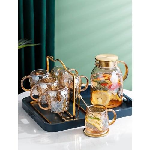 GY High-Grade Glass Cup Household Hospitality High Temperature Resistant Set Cold Water Bottle Large Capacity Drinking Cup