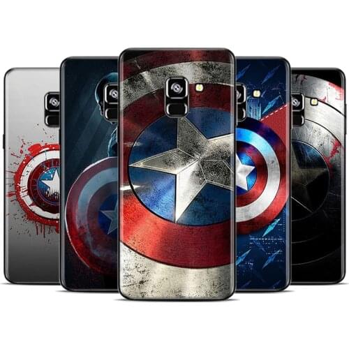Marvel Captain America Shield For Samsung Galaxy A9 A8 A7 A6 A5 A3 Star Plus M31S M60S M40 M30 M21 M20 M10 M10S Phone Case