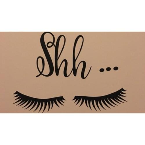 ZOOYOO Beautiful Eyes Eyelash Pattern Wall Sticker Girls Bedroom Door Wall Art Murals Kids Children Room Decoration