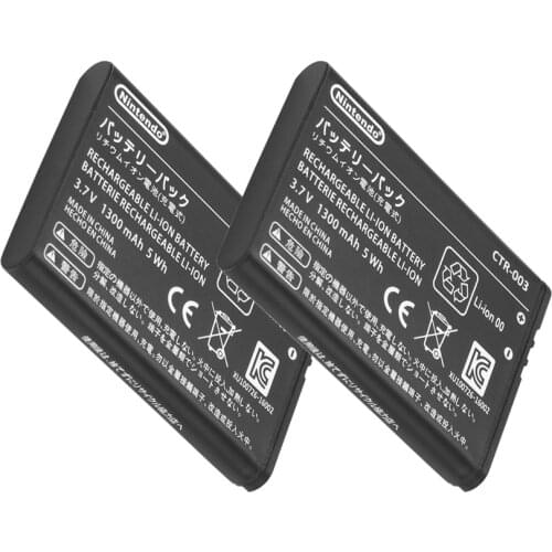 2 x 1300mAh CTR-003 Replacement battery pack For Nintendo Switch Pro Wireless Controller 3DS Rechargeable batteries