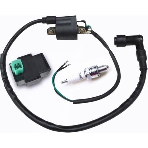 5 Pin Ignition Coil + CDI Box + Spark Plug Fit 50 70 90 110cc GY6 Scooter ATV Dirt Bike