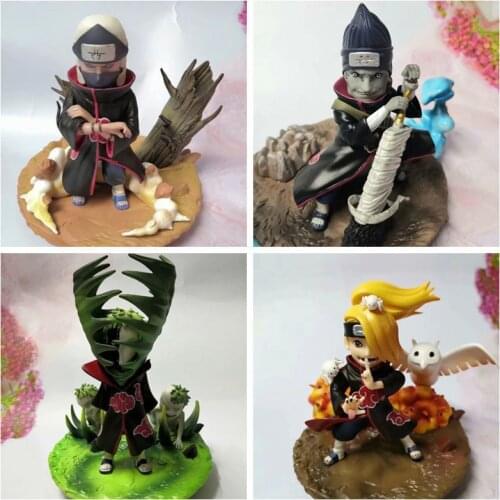 Anime Naruto Character Akatsuki Organizing Members Movable Puppet Model Toys Childrens Christmas Gift Collection 4Styles Unisex