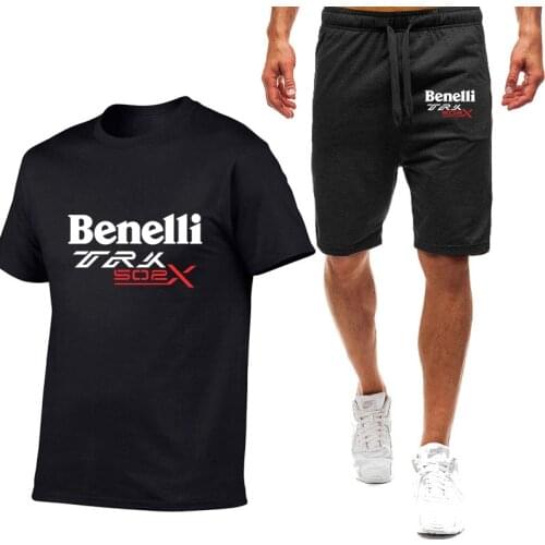 Benelli TRK 502X Printing 2021 Summer New Polo Shirts Short sleeve shorts suit Male Cotton Tops Casual Sport T-Shirts Tee