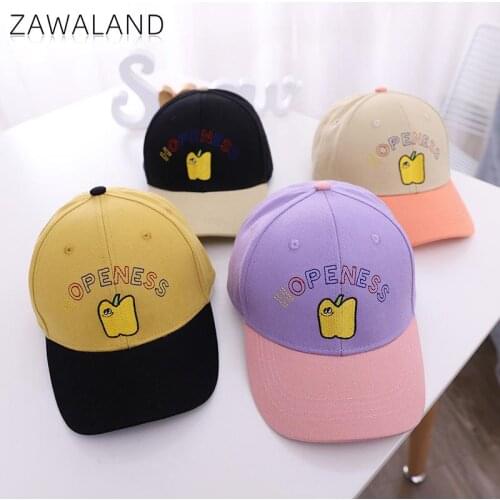 Zawaland New Color Matching Letters Baseball Cap Spring Summer Unisex Children Caps Outdoor Casual Boys Girls Sun Protection Hat