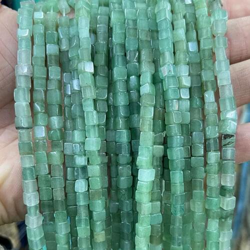 Natural Stone 4mm Cube Spacer Beads For Jewelry Making 15" Strand DIY Accessorries Jewelry Bead For Bracelet For Women Gifts