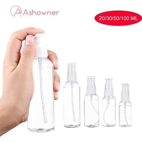 20/30/50/100ml Refillable Bottles Portable Travel Container Transparent Plastic Perfume Bottle Atomizer Empty Small Spray Bottle