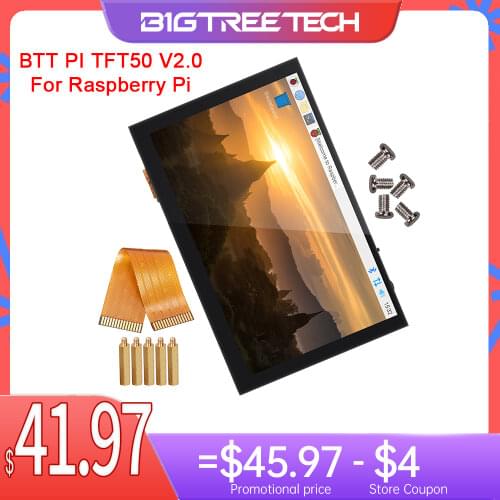 BIGTREETECH PITFT50 V1.0 Touch Screen Display Octoprint 3D Printer Parts Raspberry Pi 3 3B Plus 4B Model B 800x480 5 inch DSI
