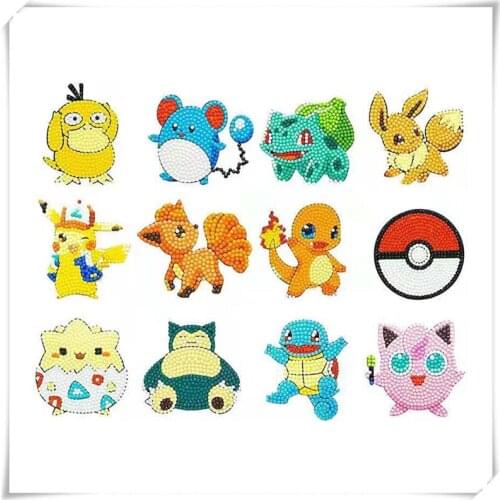 Dropshipping No.14 5D DIY Diamond Painting Stickers Kit for Kids, Embroidery Diamond Art Mosaic Stickers Sets By Numbers kid Kit