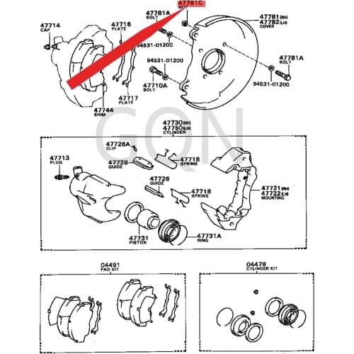 Nut (used to fix the dust cover to the steering knuckle arm) 1982-Toy ota COR ONA TOW NAC ETR UCK steering knuckle nut