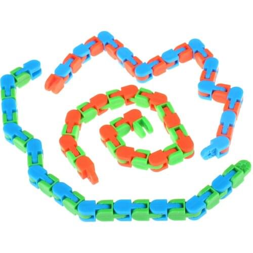 Wacky Tracks Snap and Click Toys Kids Autism Snake Puzzles Classic Sensory Toy for Children