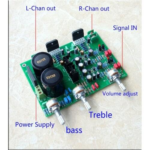 LM3886 Amplifier Audio Board Kits Diy 68W + 68W Refer NAD Tone Preamplifier low frequency Sound Good 2-8 ohms Speaker