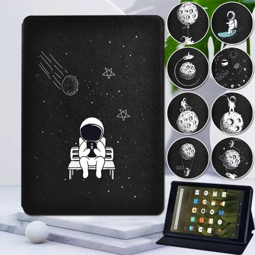 Leather Tablet Case for Fire 7(5/7/9th) HD 8(6/7/8/10th) HD10/HD 8 Plus(10th Gen 2020) Anti-Dust Flip Stand Cover