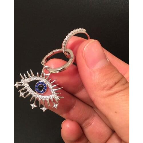 Bohemia Luck Eyes Small Earrings Set for Women Imitation Retro Vintage Crystal Hanging Hert Love Earrings Jewelry Brincos