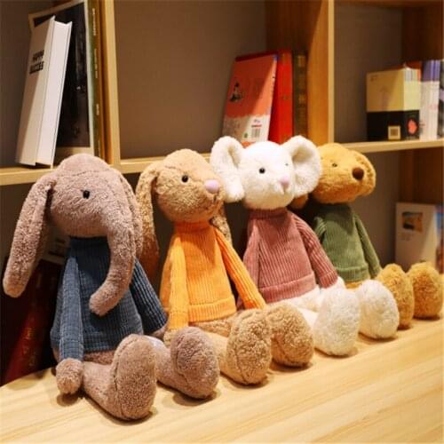 Cute cartoon animal rabbit elephant dog dog mouse doll plush toy comfort doll children gift