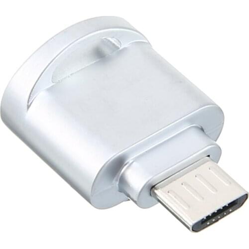 Mini Zinc Alloy Micro USB OTG TF SD Card Reader Compitable For Samsung Galaxy Mobile Cell Phone Adapter Converter Connector