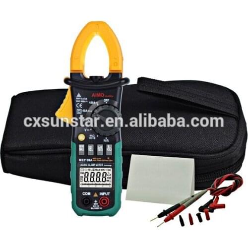 MS2108A Auto Range Digital AC DC Clamp Meter Multimeter 400A Current Voltage Frequency Capacitance Tester Worklight