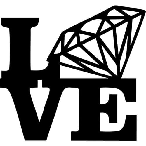 Creative Novelty Love Diamond Stacked Funny JDM Vinyl Decal Sticker Auto Window Fuel Tank Laptop Car Stickers Jdm Car Styling