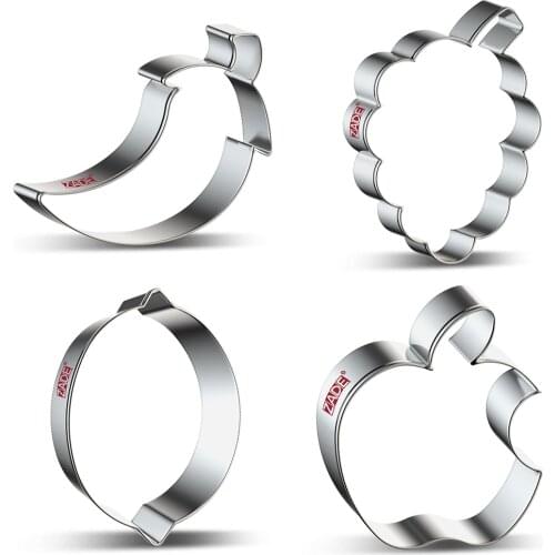 ZADE Fruit Cookie Cutter for Biscuit Baking Graph Apple Lemon Cookie Cutter - Stainless Steel
