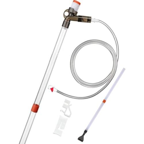 Aquarium Cleaner - Fish Tank Sand Cleaner Kit With Air-Pressing Button And Adjustable Water Flow Controller Clamp For Fish Tank