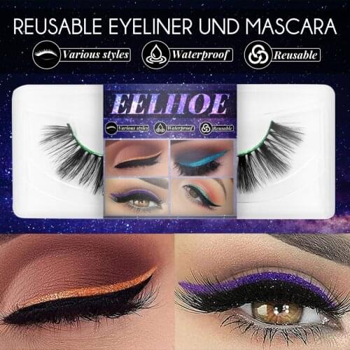 Eelhoe Eyeliner Lash Tape Reusable Waterproof Eye Makeup Eyeliner Eyelash All-in-one Sticker Fake Eyelashes Eye Makeup TSLM1