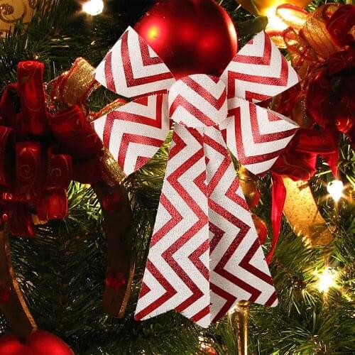 Stripes Wedding Decoration Pendant Christmas Bow Rosette Home Craft Large Size Hanging Ornament