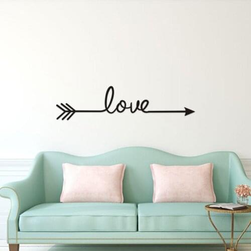 Multi-color Love Arrow Wall Stickers Living Room Sofa Background Decor Bedroom Fine Carved Wall Decals Home Decoration Art Mural