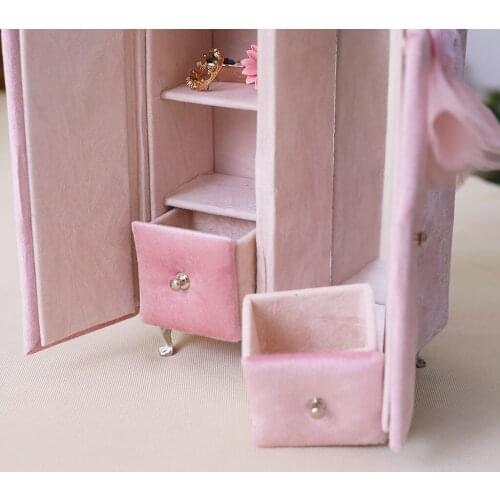 Closet Shape Jewelry Box for Girls Travel Jewelry Organizer for Necklace
