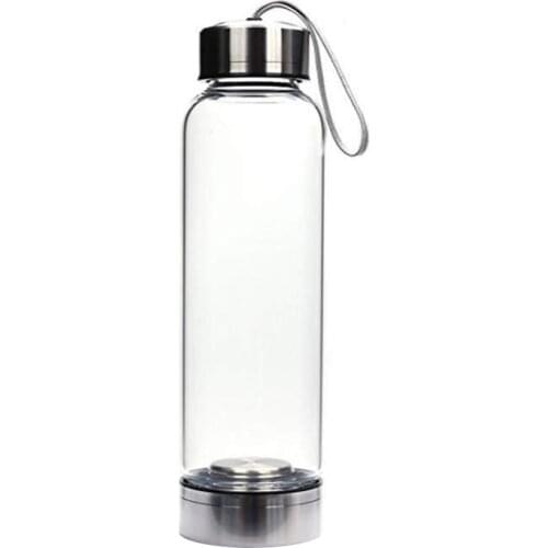 Natural Quartz Gemstone Glass Water Bottle Direct Drinking Cup Glass Crystal Obelisk Wand Healing Wand Bottle with Rope 2021New