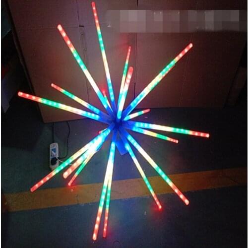 LED Flashing Fireworks Light Hanging Starburst Lamp DIY Firework Stream Lights 20pcs Branches Christmas Party Festival Decor