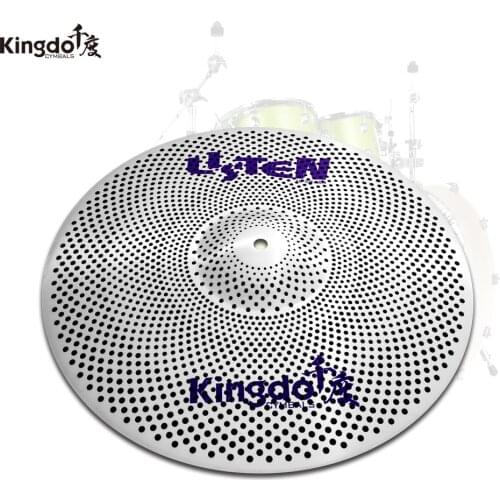 Kingdo 2020 new series cheap cymbal silence sound 16"crash low volume cymbal for drum set