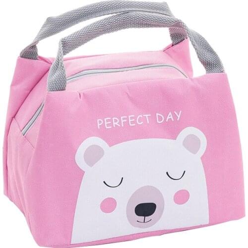 Baby Food Insulation Bag Portable Waterproof Thermal Oxford Lunch Bags Convenient Leisure Cute Cartoon Picnic Tote Baby Storage