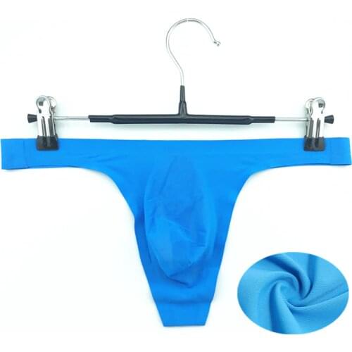 Mens Thongs G Strings Sexy Men Seamless Underwear Ultra-thin Ice Silk Panties Underpants Man Bikini Briefs Jockstrap Cueca