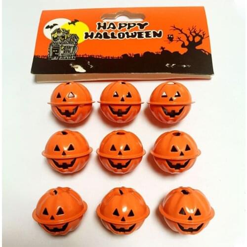 6pcs Halloween Decoration Pumpkin Head Metal Bell As Party Children Funny Gift Or Hanging On Tree Decoration Supplies