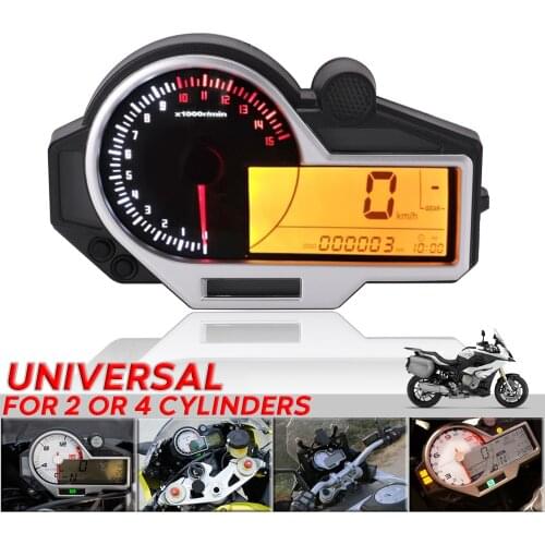 Universal Motorcycle Odometer For 1,2,4 Cylinders Tachometer ATV LCD Digital Speedometer Odometer For BMW KAWASAKI SUZUKI HONDA