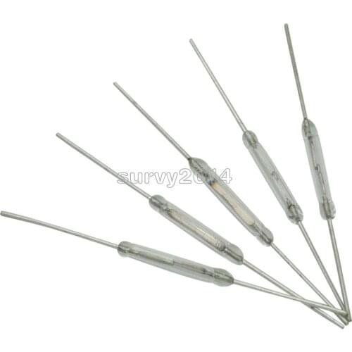 5pcs N/O Reed switch Magnetic Switch 2 * 14mm Normally Open Magnetic Induction switch